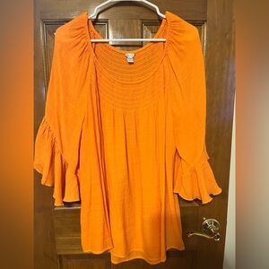 Cato Bright Orange Knit Top